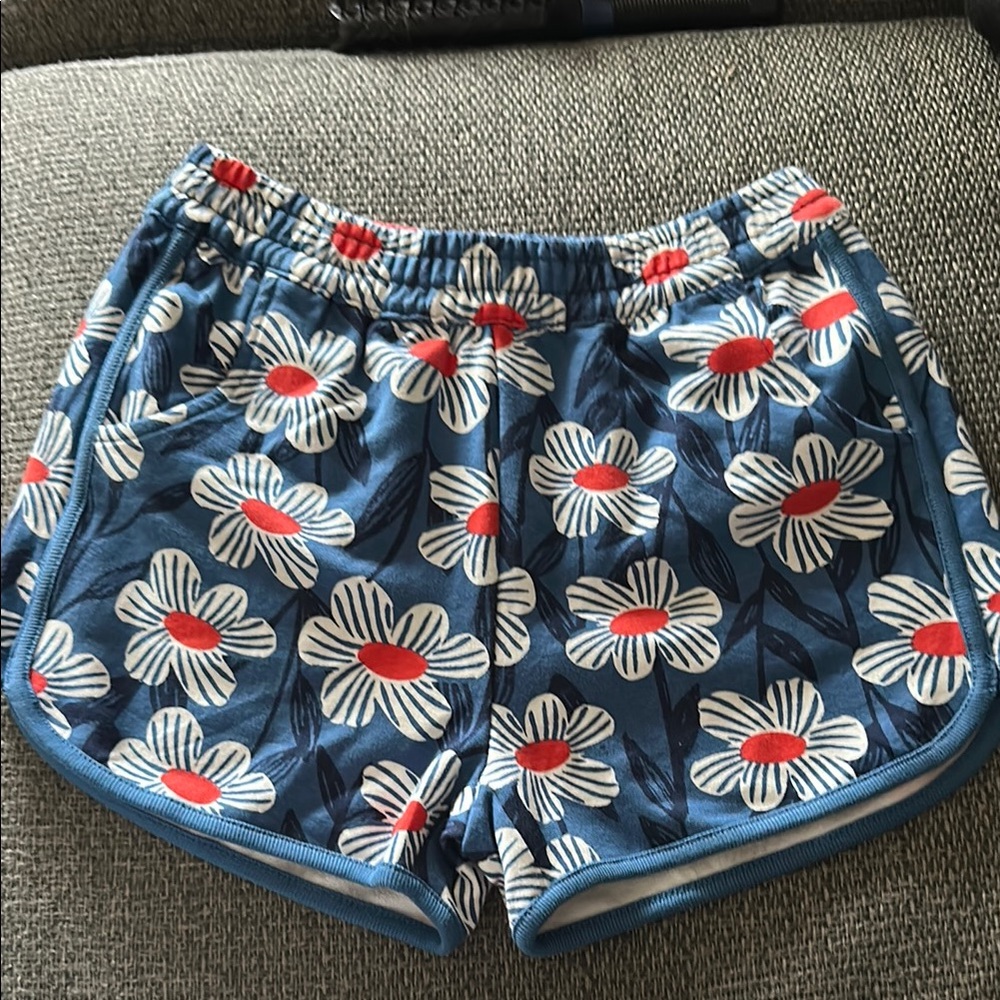 Hanna Andersson Floral Blue Shorts